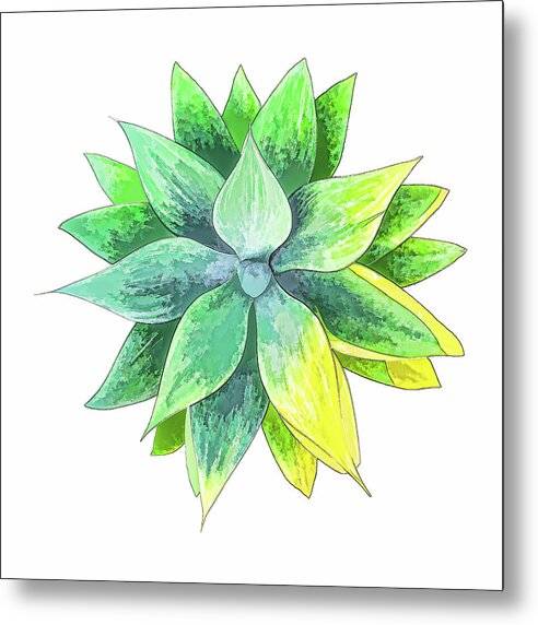 Agave Motif - Metal Print