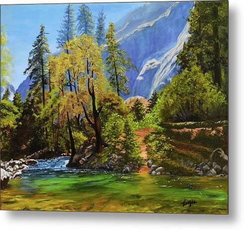 Along The Mist Trail - Yosemite - Metal Print