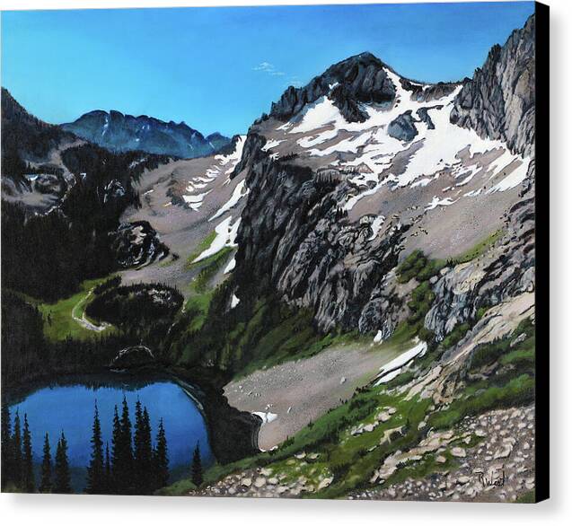 Alpine Lake, Sawtooth Mountains - Canvas Print