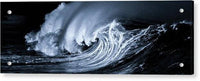 Angry Sea Panorama - BW - Acrylic Print