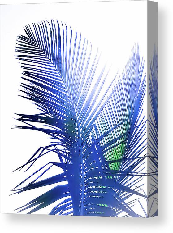 Azure Palms Design - Canvas Print