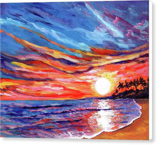 Blazing Kauai Sunset - Canvas Print Canvas Print 1ArtCollection