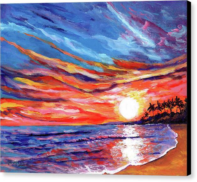 Blazing Kauai Sunset - Canvas Print Canvas Print 1ArtCollection