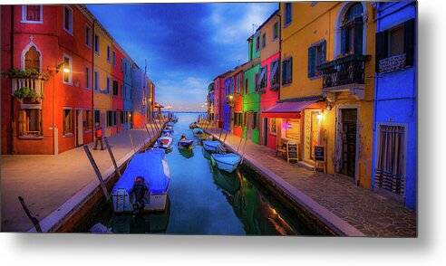 Homecoming in Burano - Metal Print