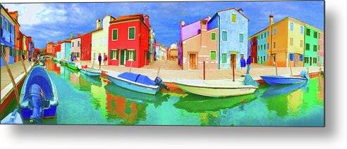 Burano Panorama - Metal Print