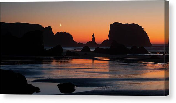 Crescent Moon Beach - Canvas Print Canvas Print 1ArtCollection