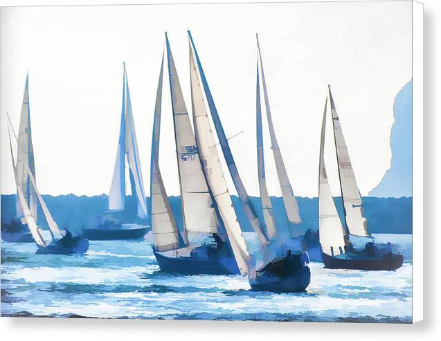 Dana Regatta in Blue - Canvas Print Canvas Print 1ArtCollection