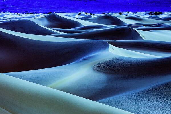 Death Valley Moonlight Dunescape - Art Print