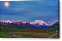 Denali Bathed in Moonlight - Canvas Print