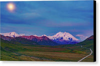 Denali Bathed in Moonlight - Canvas Print