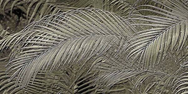 Etched Gold Palms Design 1 - Art Print