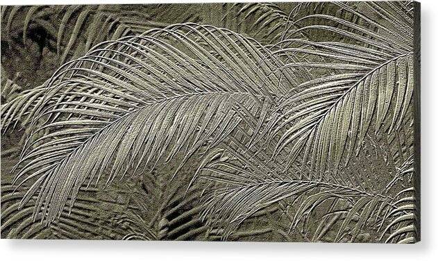 Etched Gold Palms Design 1 - Acrylic Print