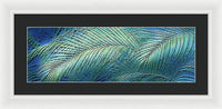 Etched Palms Panorama-BG - Framed Print