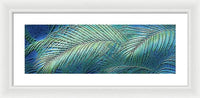 Etched Palms Panorama-BG - Framed Print