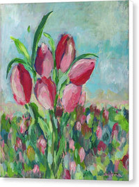 Field of Tulips - Canvas Print