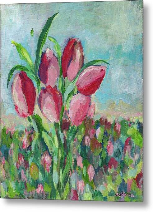 Field of Tulips - Metal Print