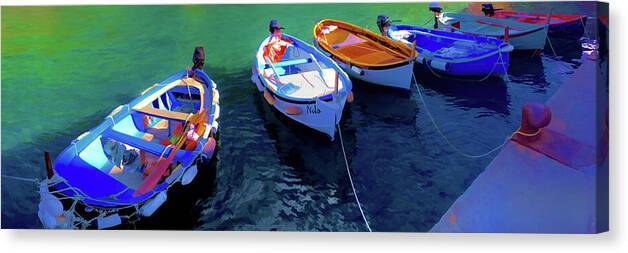 Fishing Boat in a Row - Canvas Print