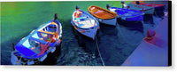 Fishing Boat in a Row - Canvas Print