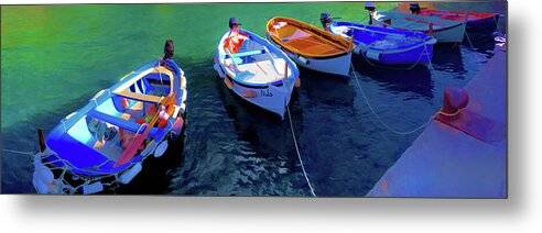 Fishing Boat in a Row - Metal Print