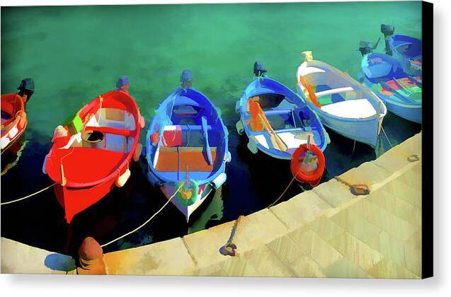 Fishing Boats on the Cinque terra - Canvas Print Canvas Print 1ArtCollection