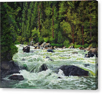 Fishing on the Payette River - Canvas Print