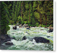 Fishing on the Payette River - Canvas Print