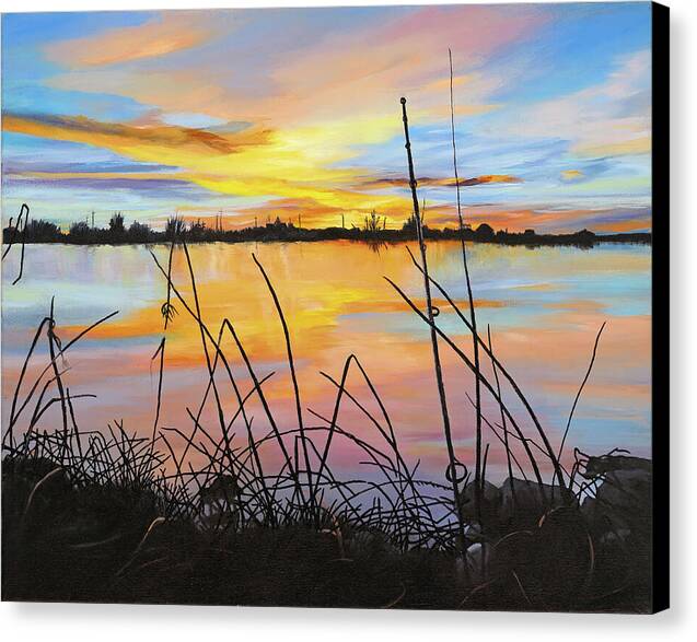 Fishing on the Snake River - Canvas Print