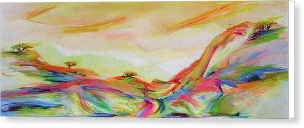 Florescent Landscape 1 - Diptych 1 of 2 - Canvas Print Canvas Print 1ArtCollection