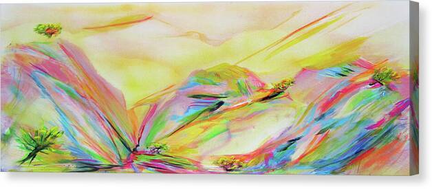 Florescent Landscape 2 - Diptych 2 of 2 - Canvas Print Canvas Print 1ArtCollection