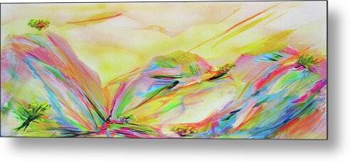 Florescent Landscape 2 - Diptych 2 of 2 - Metal Print Metal Print 1ArtCollection