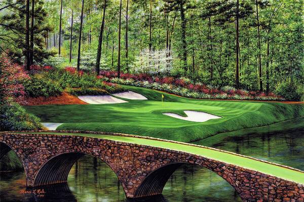 Golden Bell Number 12 Augusta National - Art Print