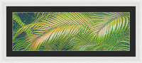 Golden Palm Design Relief - Framed Print