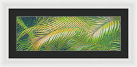 Golden Palm Design Relief - Framed Print