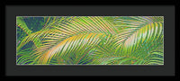 Golden Palm Design Relief - Framed Print