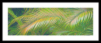 Golden Palm Design Relief - Framed Print