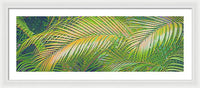 Golden Palm Design Relief - Framed Print