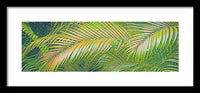 Golden Palm Design Relief - Framed Print