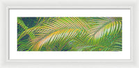 Golden Palm Design Relief - Framed Print