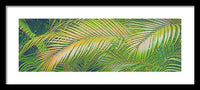 Golden Palm Design Relief - Framed Print