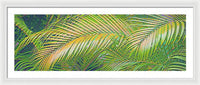 Golden Palm Design Relief - Framed Print