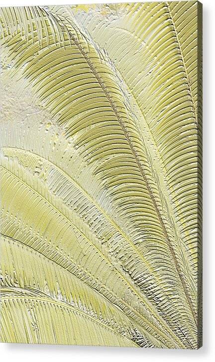 Golden Palms relief - Acrylic Print Acrylic Print 1ArtCollection