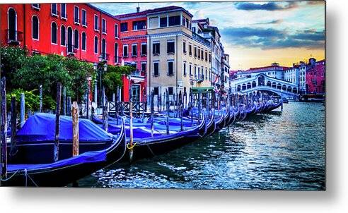 Gondolas All in a Row - Metal Print