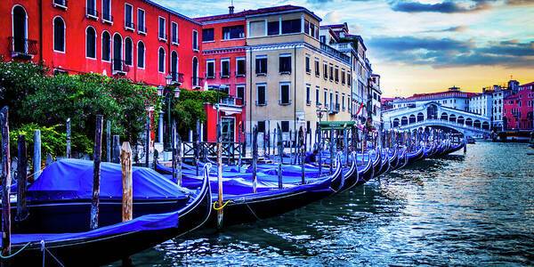 Gondolas All in a Row - Art Print