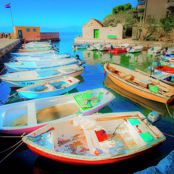 Gradac Fishing boats - Art Print