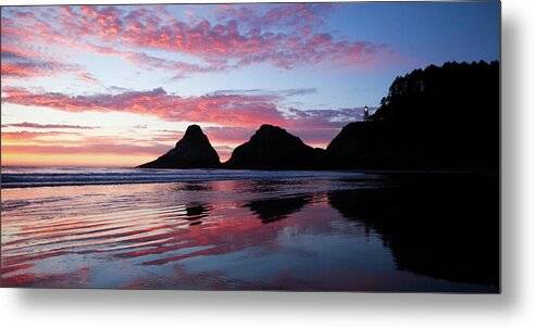 Heceta Beach Sunset - Metal Print