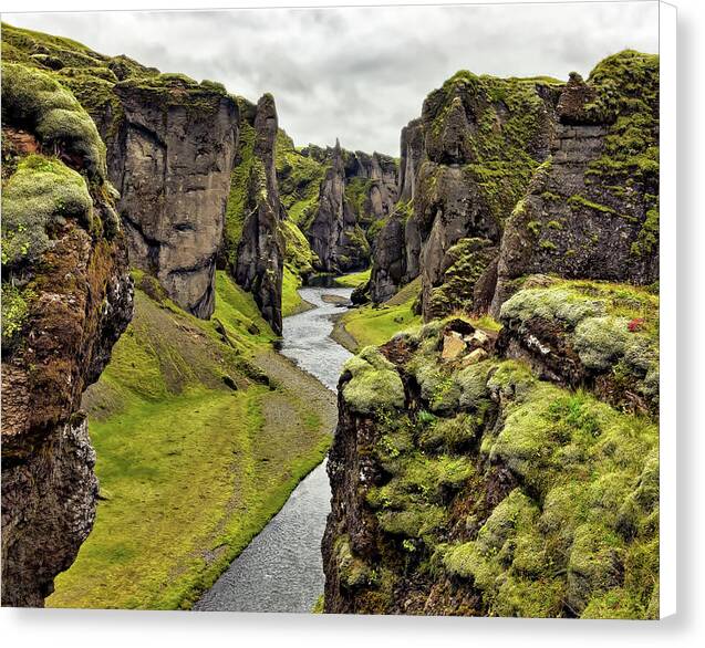 Icelandic Canyon 1 - Canvas Print