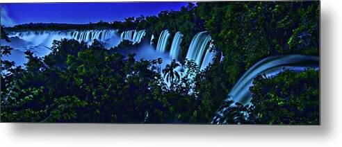 Iguazu Moonlight - Metal Print