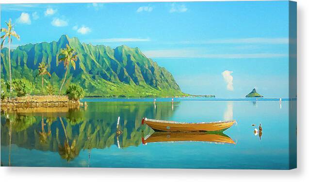 Kaneohe Bay Reflections - Canvas Print