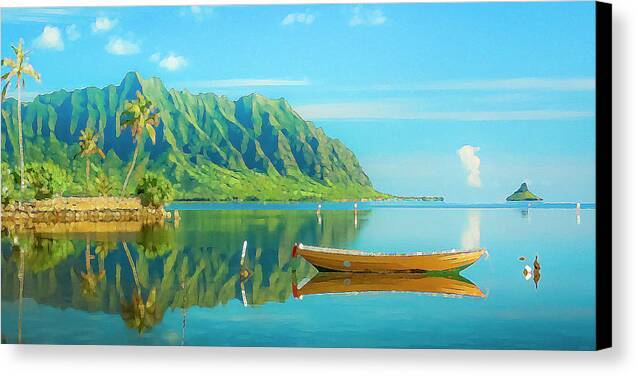 Kaneohe Bay Reflections - Canvas Print