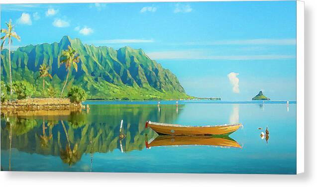 Kaneohe Bay Reflections - Canvas Print